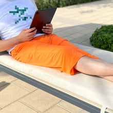 Load image into Gallery viewer, Orange long swim shorts
