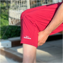 Load image into Gallery viewer, Red long swim shorts
