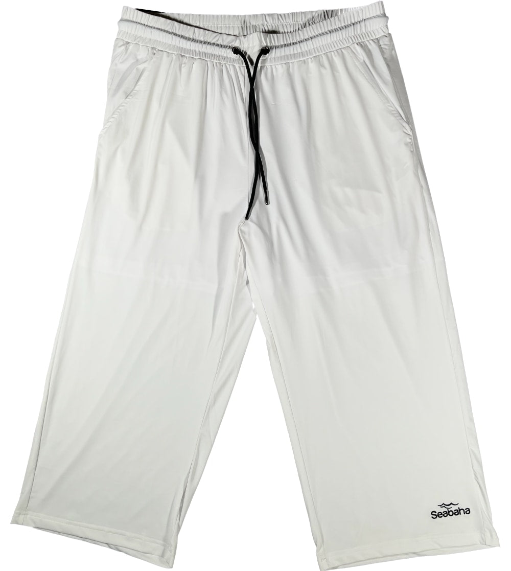 White long swim shorts